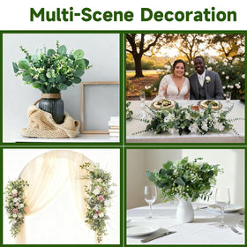 Autokcan durable silk greenery stems for long lasting use