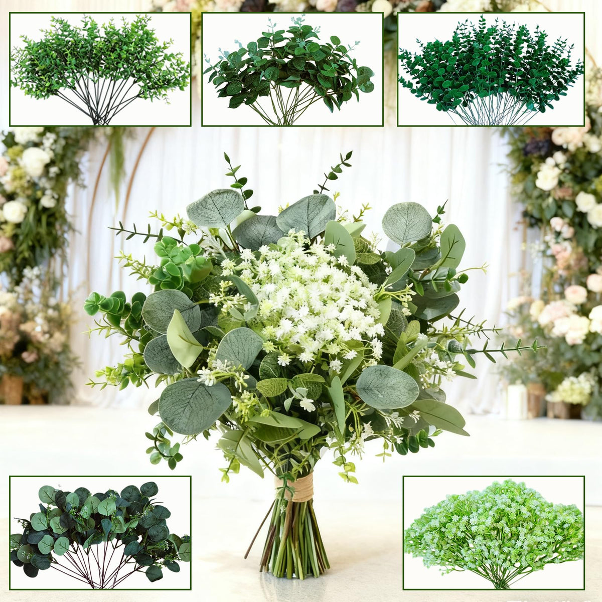 Autokcan outdoor yard decor greenery stems for versatile exterior styling