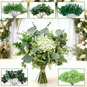 Autokcan outdoor yard decor greenery stems for versatile exterior styling