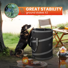 Automatters Lid storage pocket for quick bag and tool access.