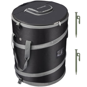 Automatters Pop-Up Trash Bin collapsible design for camping and easy transport.