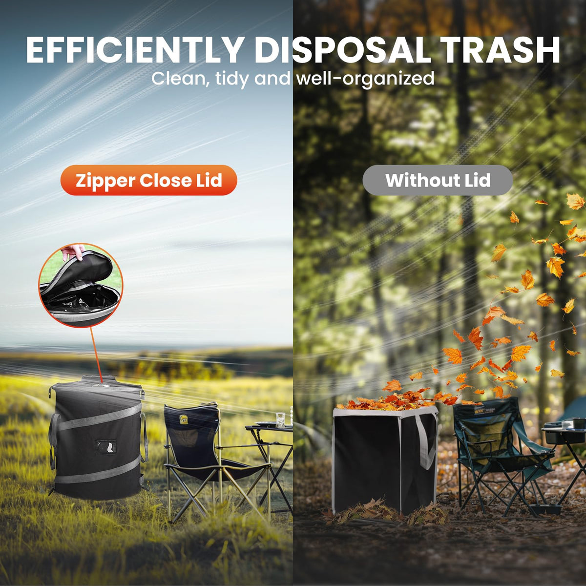 Automatters Trash Bin air vents improve airflow and odor control.