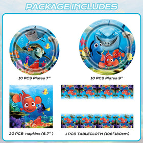 Autrpoweo Finding Nemo 9-inch plates for sturdy main meals at celebrations.