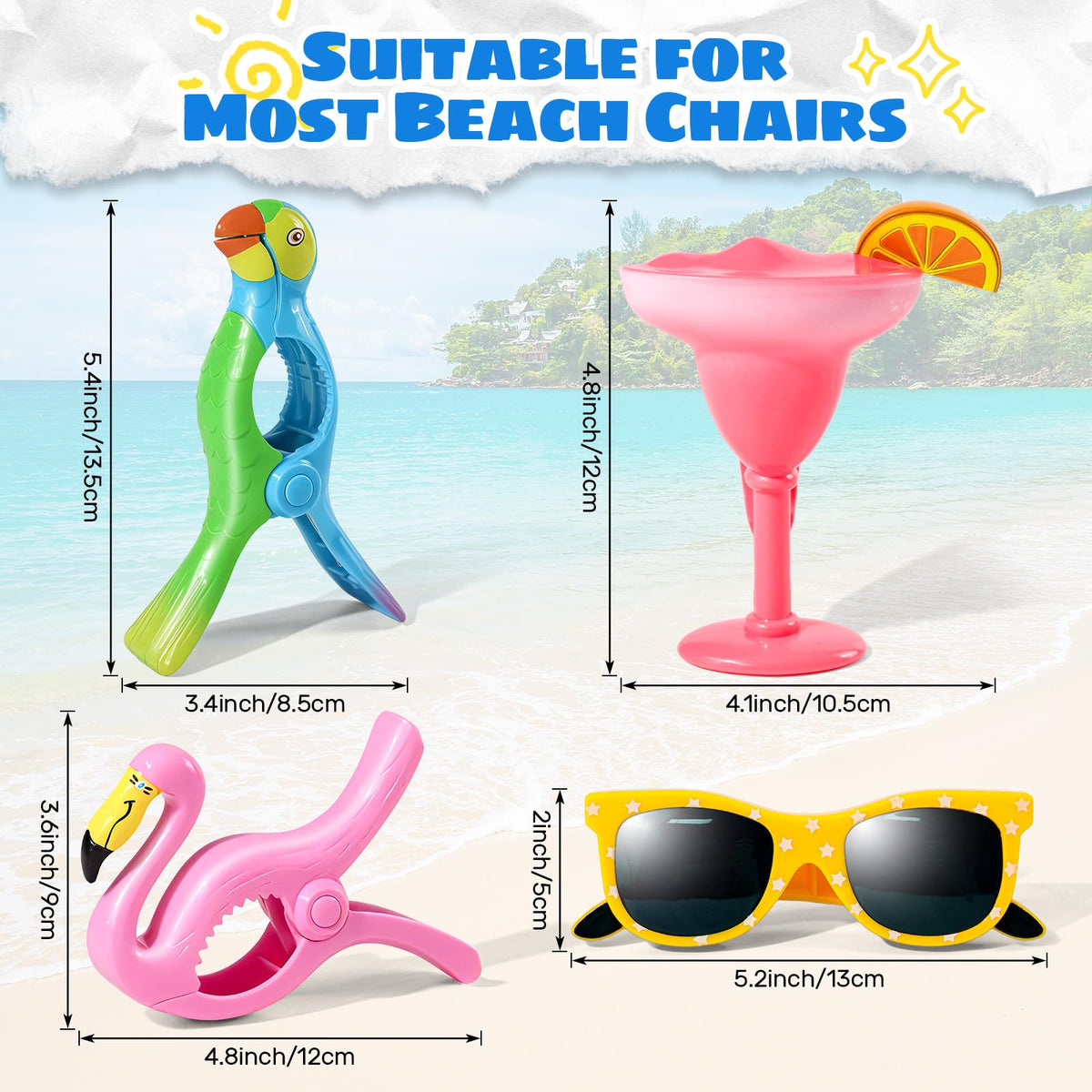 Autubin cocktail-glass towel clip secures towels in windy conditions.