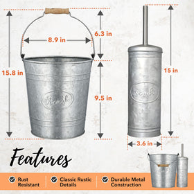 Autumn Alley embossed script trash design enhances farmhouse vibe.