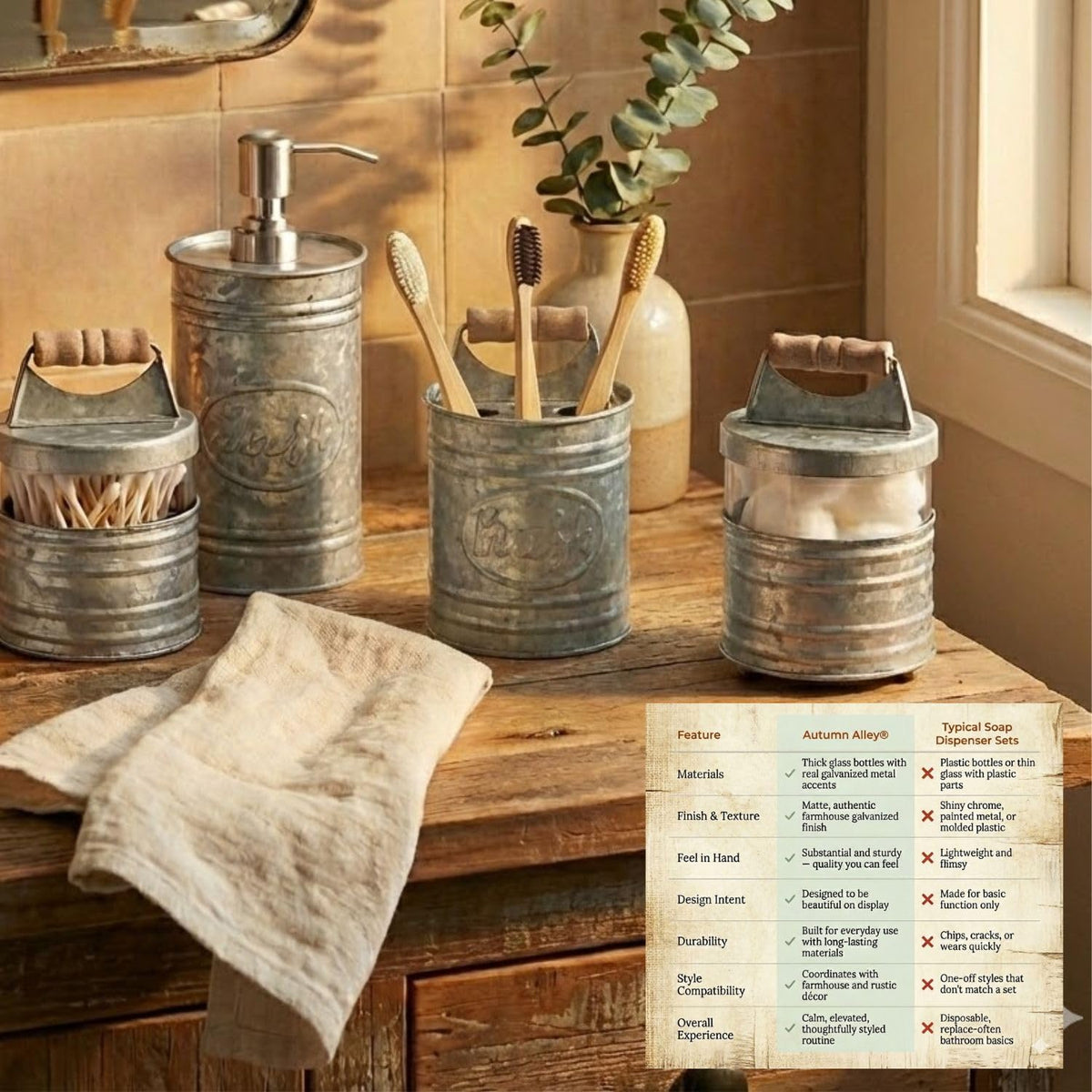 Autumn Alley jars with ball-end lids elevate countertop decor and organization