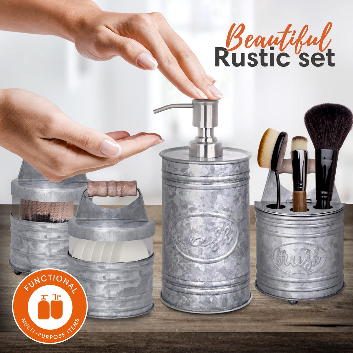 Autumn Alley clear glass canisters show contents for quick access