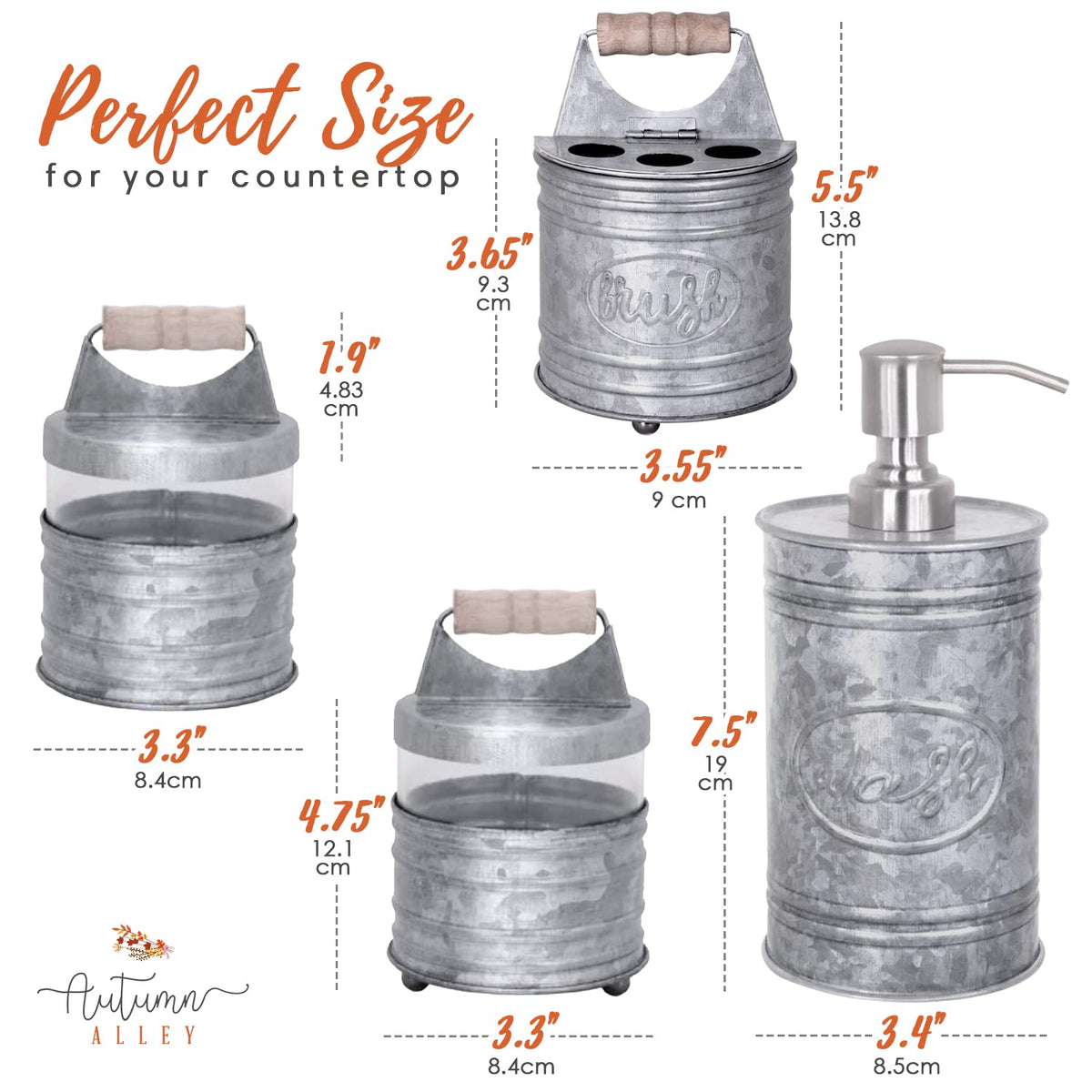 Autumn Alley galvanized metal finish close-up highlights durable farmhouse hardware