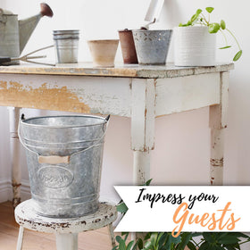 Autumn Alley toilet brush holder matching rustic decor and mess control.