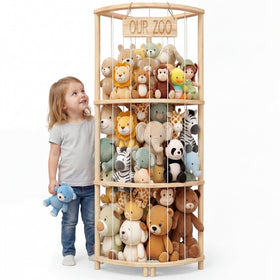 AUUURECYN corner storage tower fits into a corner, saving floor space.