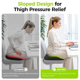 AUVON Donut Pillow honeycomb cover stays cool and breathable during long sits.