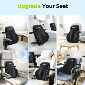 AUVON Lumbar Pillow strap system keeps cushion in place without slipping