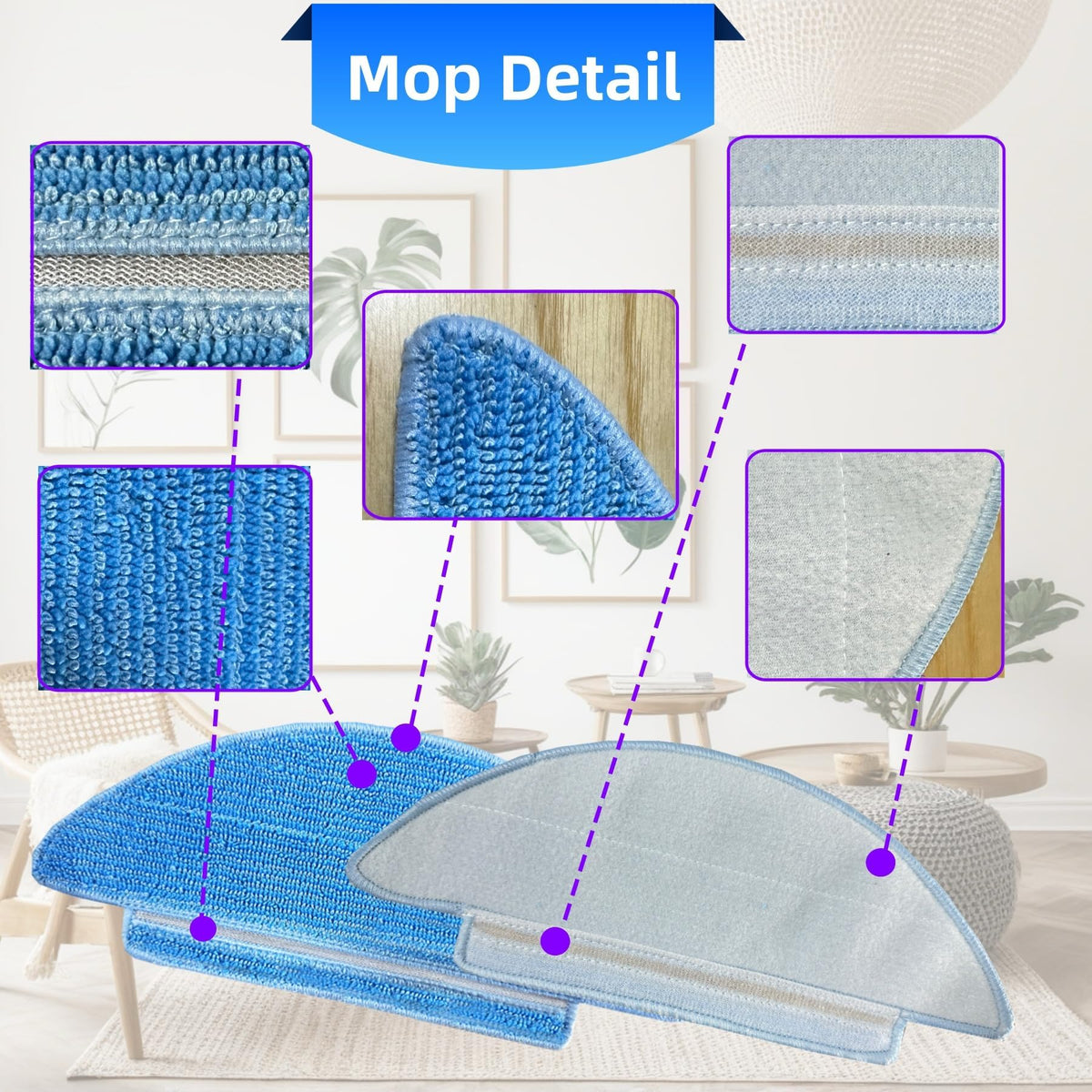 Avaenzo mop pad reusable for durable, easy floor cleaning