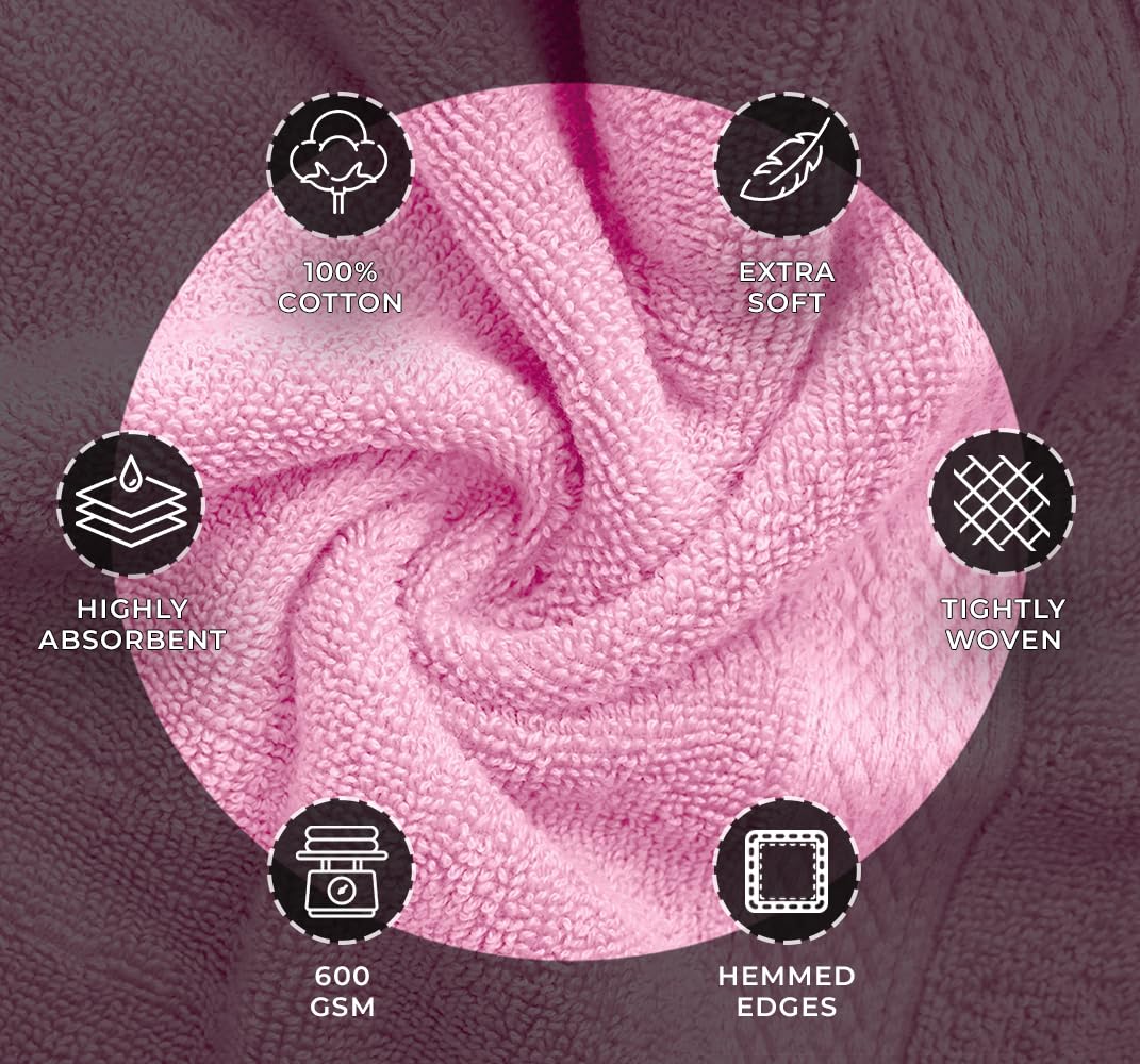 Avalon Towels 600 GSM ring-spun cotton closeup reveals dense plush fibers.
