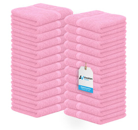 Avalon Towels cotton washcloths 24-pack for face and bath.