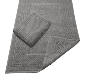 Avalon Towels grey bath mat pair with soft absorbent surface for daily use