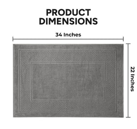 Avalon Towels grey bath mat soft texture enhances barefoot comfort