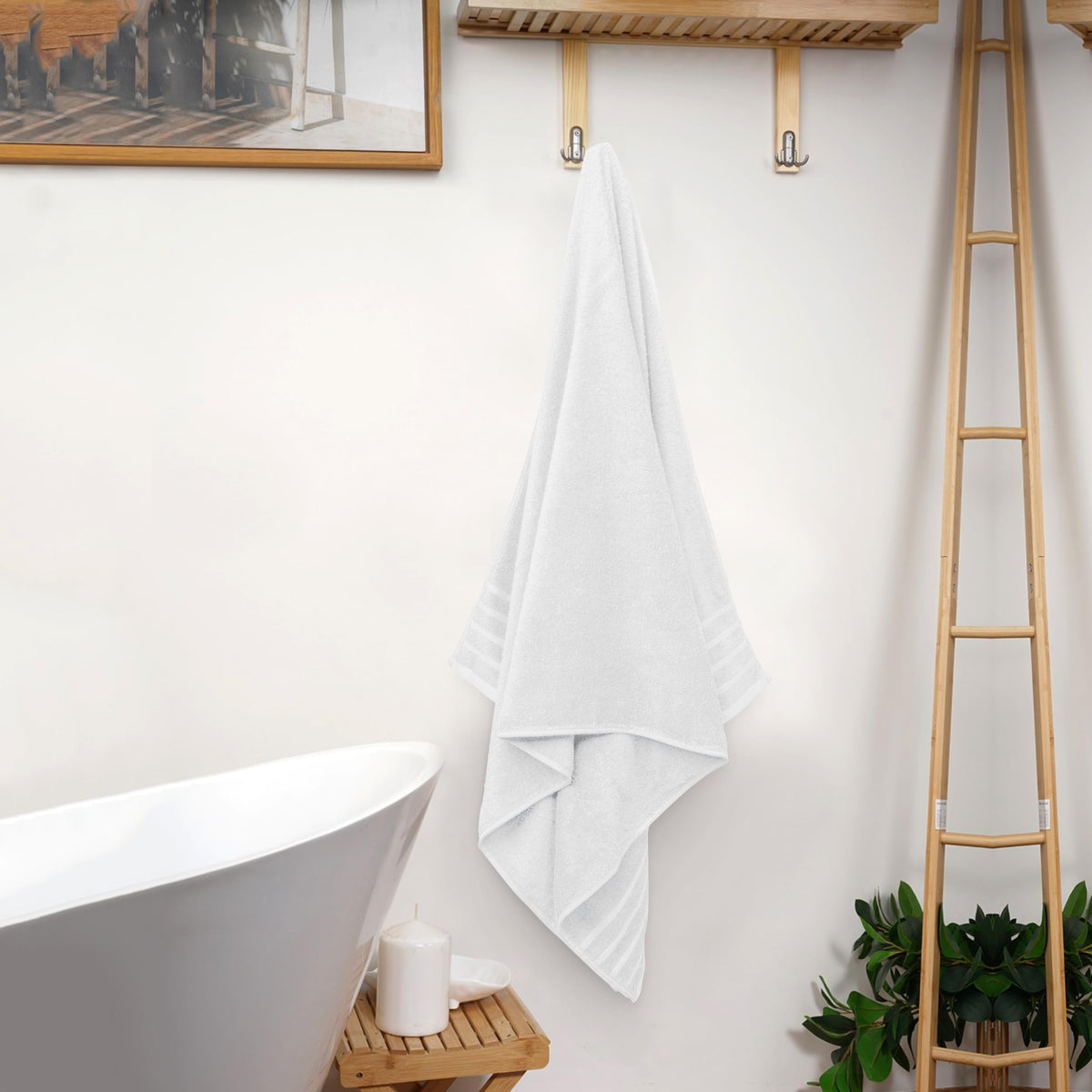 Avalon Towels elegant lightweight look enhances modern bathroom décor