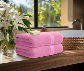 Avalon Towels pink hand towels highlight compact size and quick-drying performance.