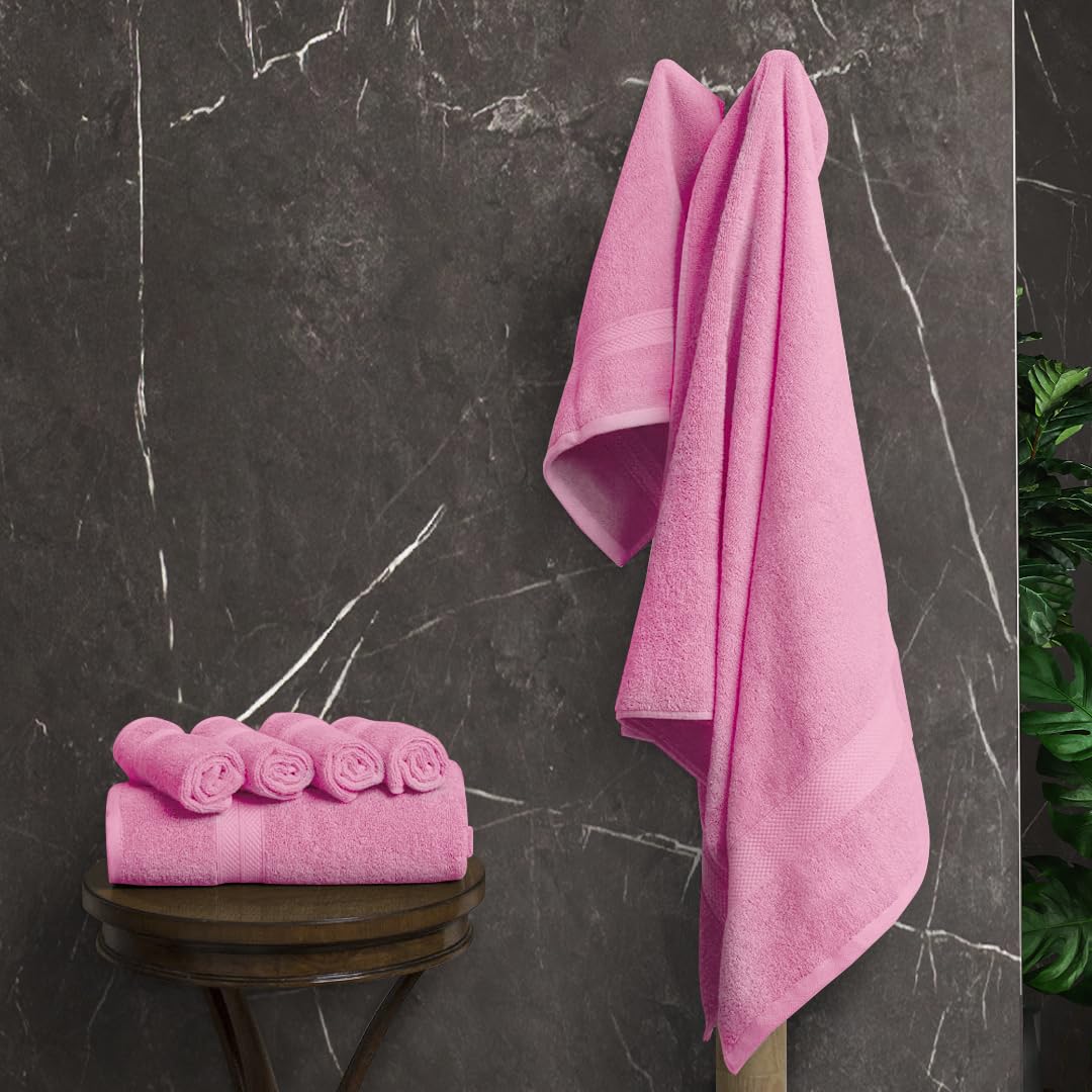 Avalon Towels pink washcloths showcase gentle cleansing for skincare routines.