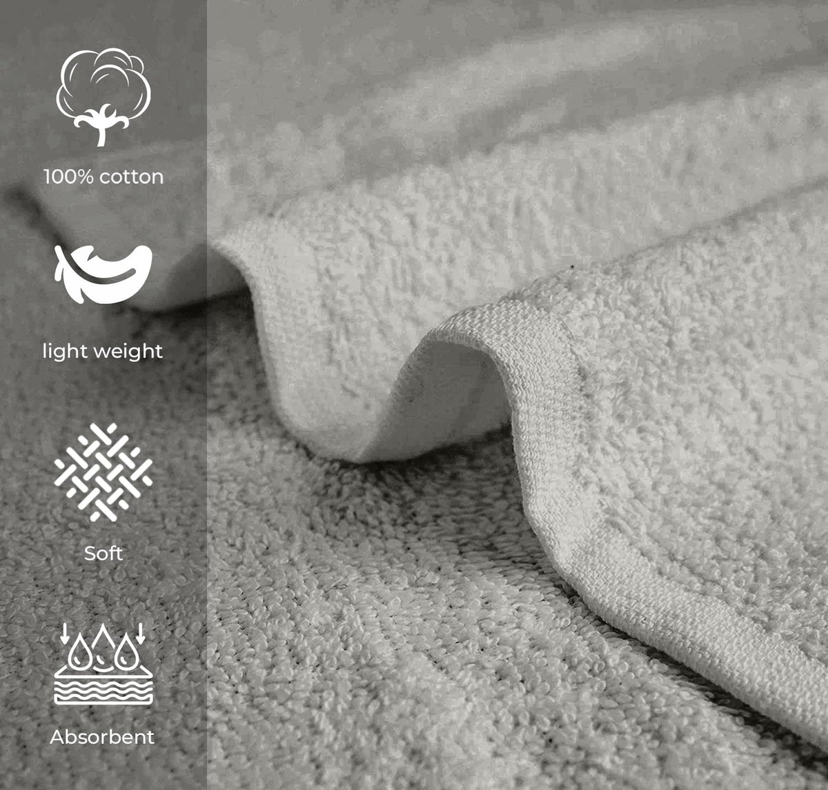 Avalon Towels salon towel in bathroom setup ready for daily drying.