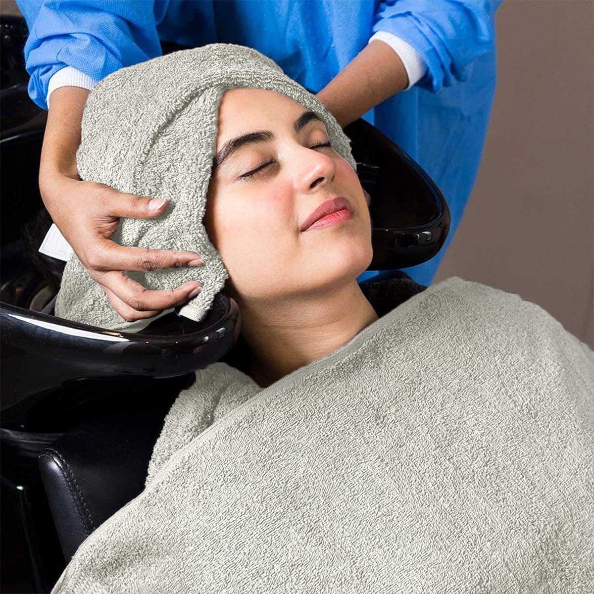 Avalon Towels spa gym use shows versatile towel in action.