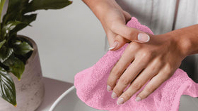Avalon Towels washcloths absorbent ring-spun cotton texture.