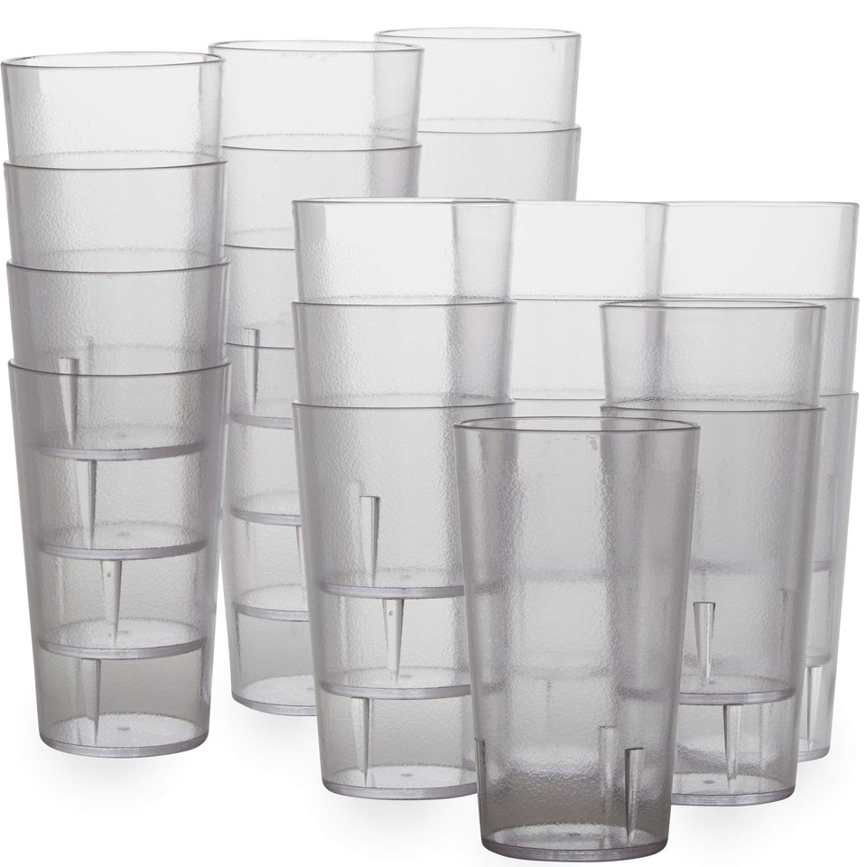 Avant Grub restaurant-grade 12oz clear cups offer durable, reusable service for cafes.