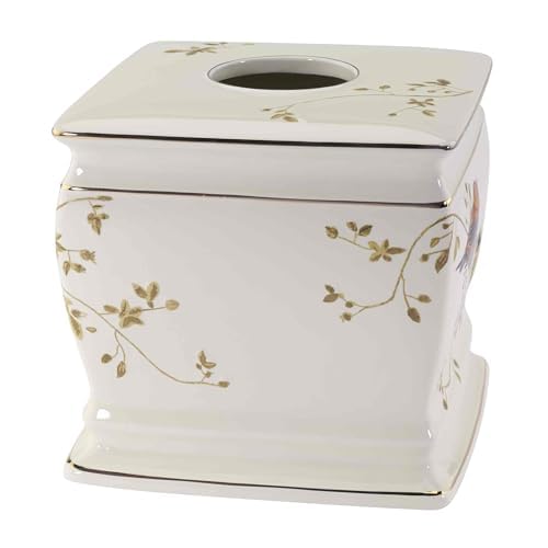Avanti tissue box cover gold trim finish adds timeless elegance