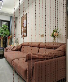 ave split store cafe decoration beaded curtain enhances storefront appeal and guest experience