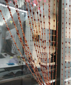 ave split wedding decor beaded curtain adds ethereal ambiance to celebrations