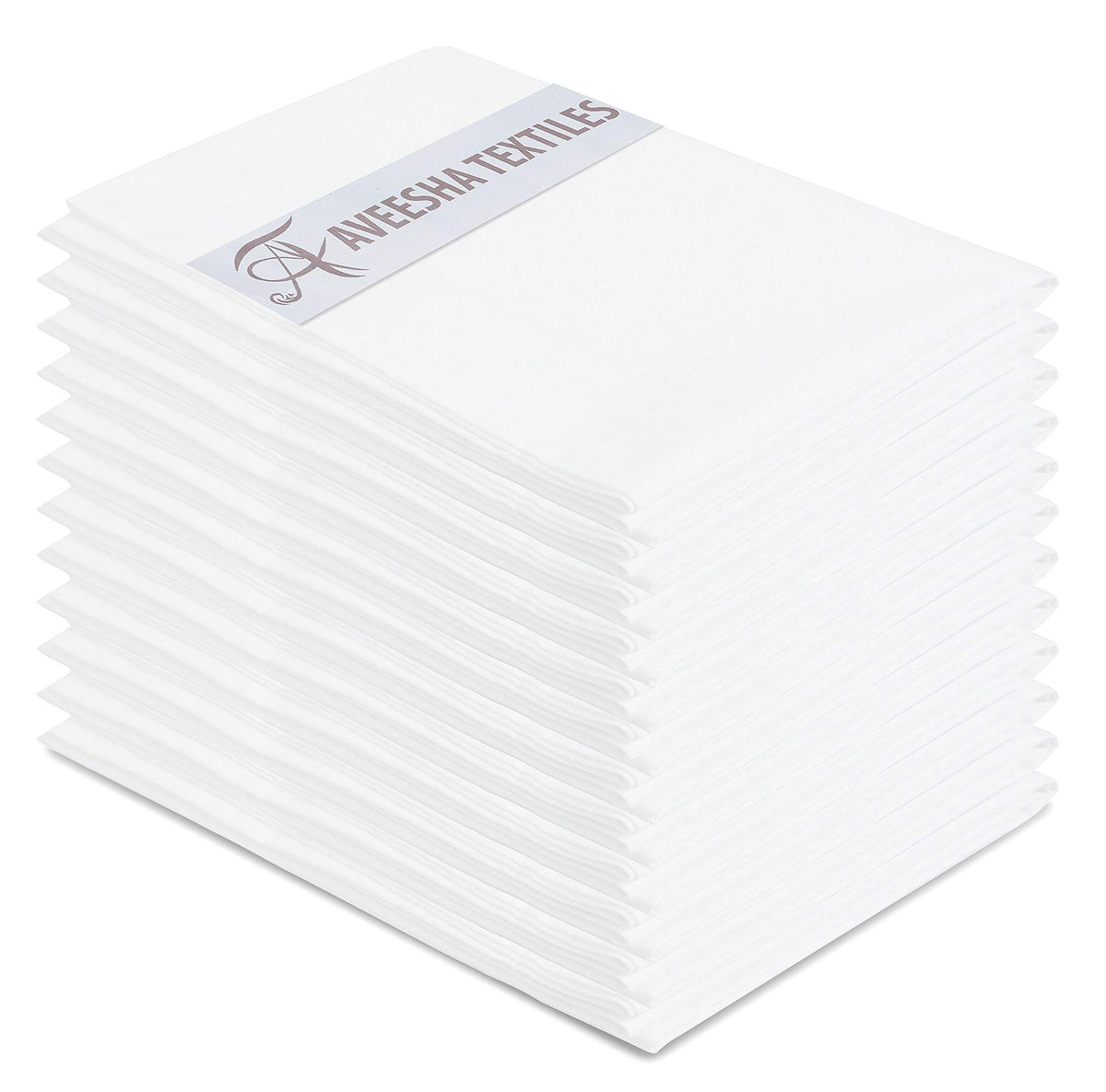 Aveesha pillowcase white queen 20x30 front view with hotel-grade finish.