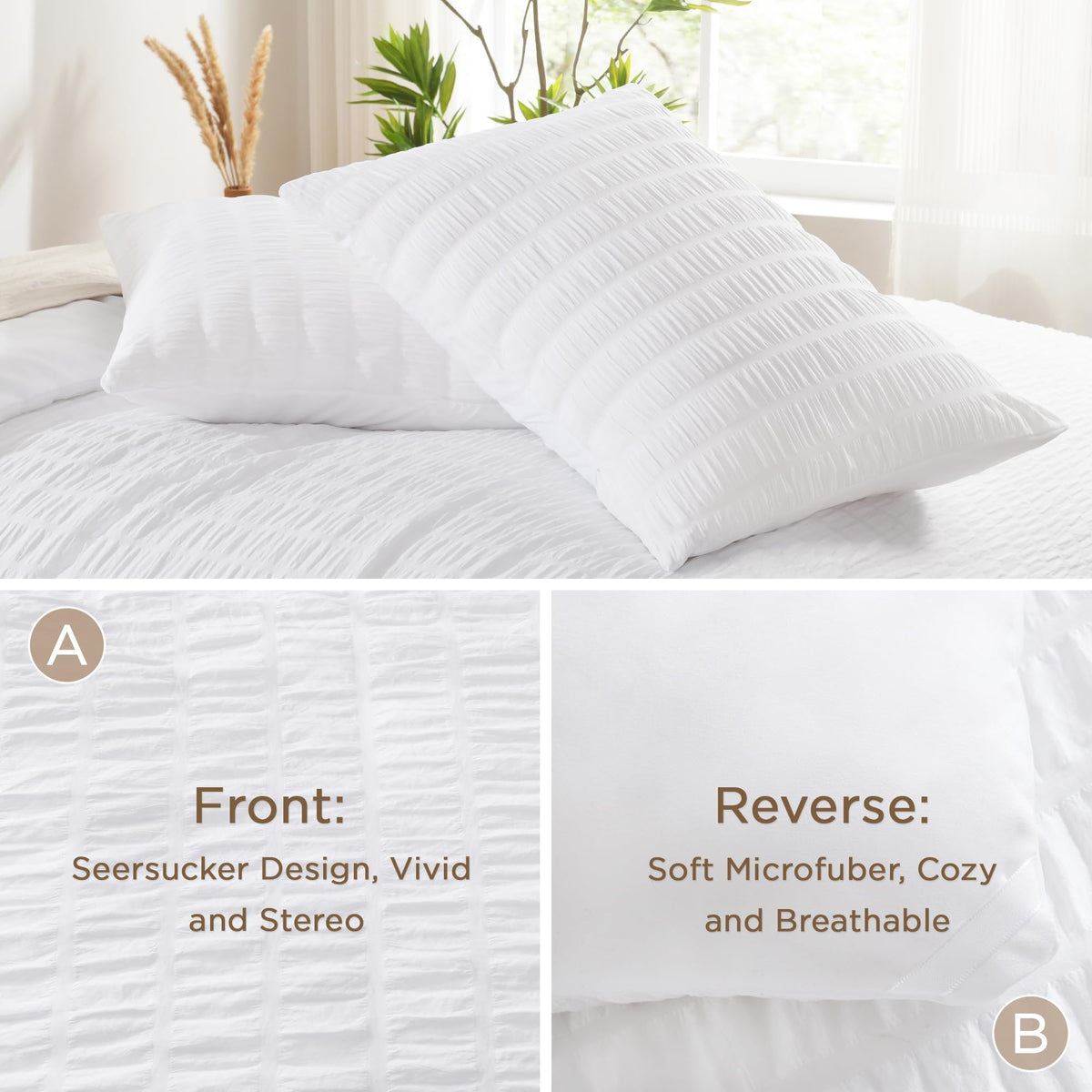 AveLom pillowcases 20x36 illustrate included soft, easy-care design.