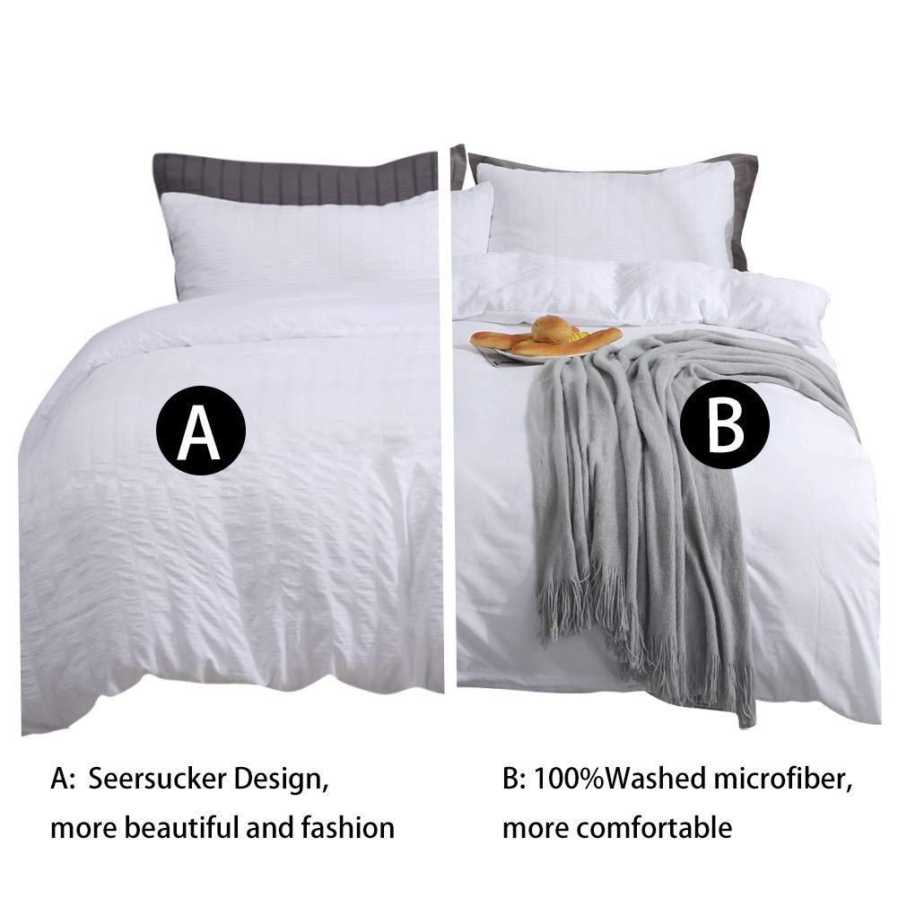 AveLom queen duvet cover with corner ties prevents shifting overnight.