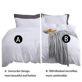 AveLom queen duvet cover with corner ties prevents shifting overnight.