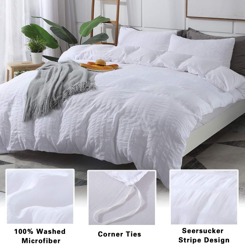 AveLom duvet cover queen metal zipper closure enables quick, clean bedding changes.