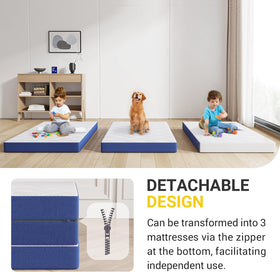 Avenco non slip bottom keeps topper in place on smooth floors.