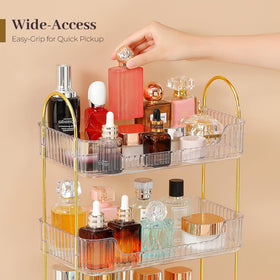 Aveniee vertical storage layout illustrates space-saving organization.