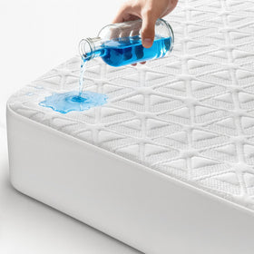 AVIKEN waterproof mattress protector fabric close-up showing softness and breathability