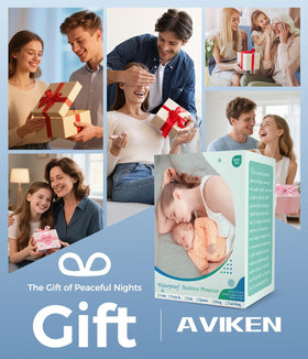 AVIKEN white full-size protector on a bed looks neat and clean