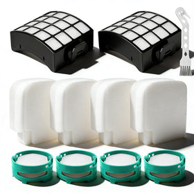AVIKURA AZ3002 filter kit with two HEPA filters for thorough dust capture.