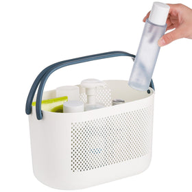 AVLA multi-purpose bathroom organizer ideal for shampoo, soap, towels, and toys.