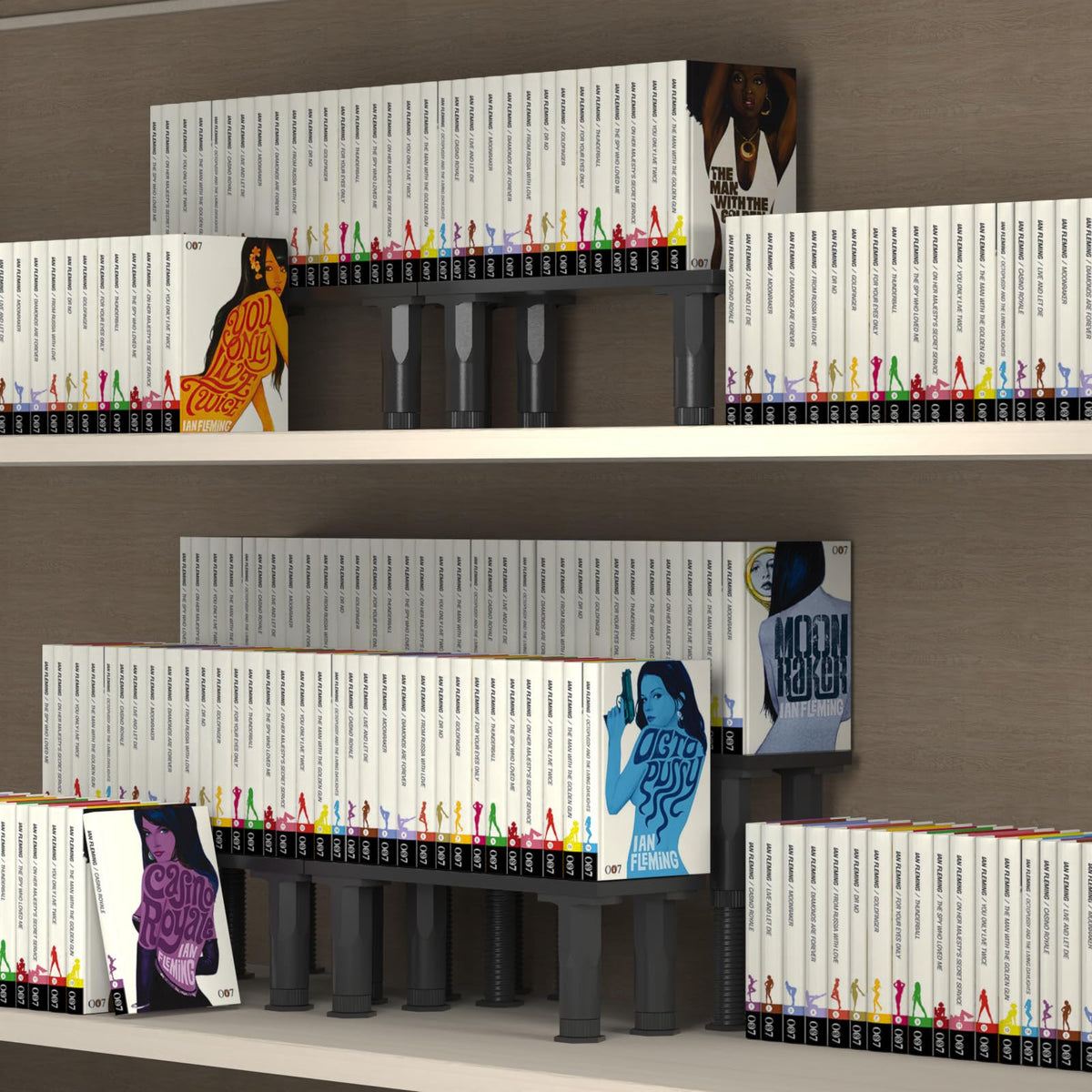 AVMDOM manga shelf risers height adjustment detail enabling precise shelf height.