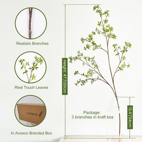 Avoeco green faux branches for home and office spaces