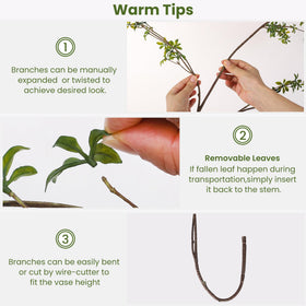 Avoeco 47-inch faux greenery stems for event décor