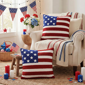 Set of two AVOIN colorlife patriotic pillow covers for home décor