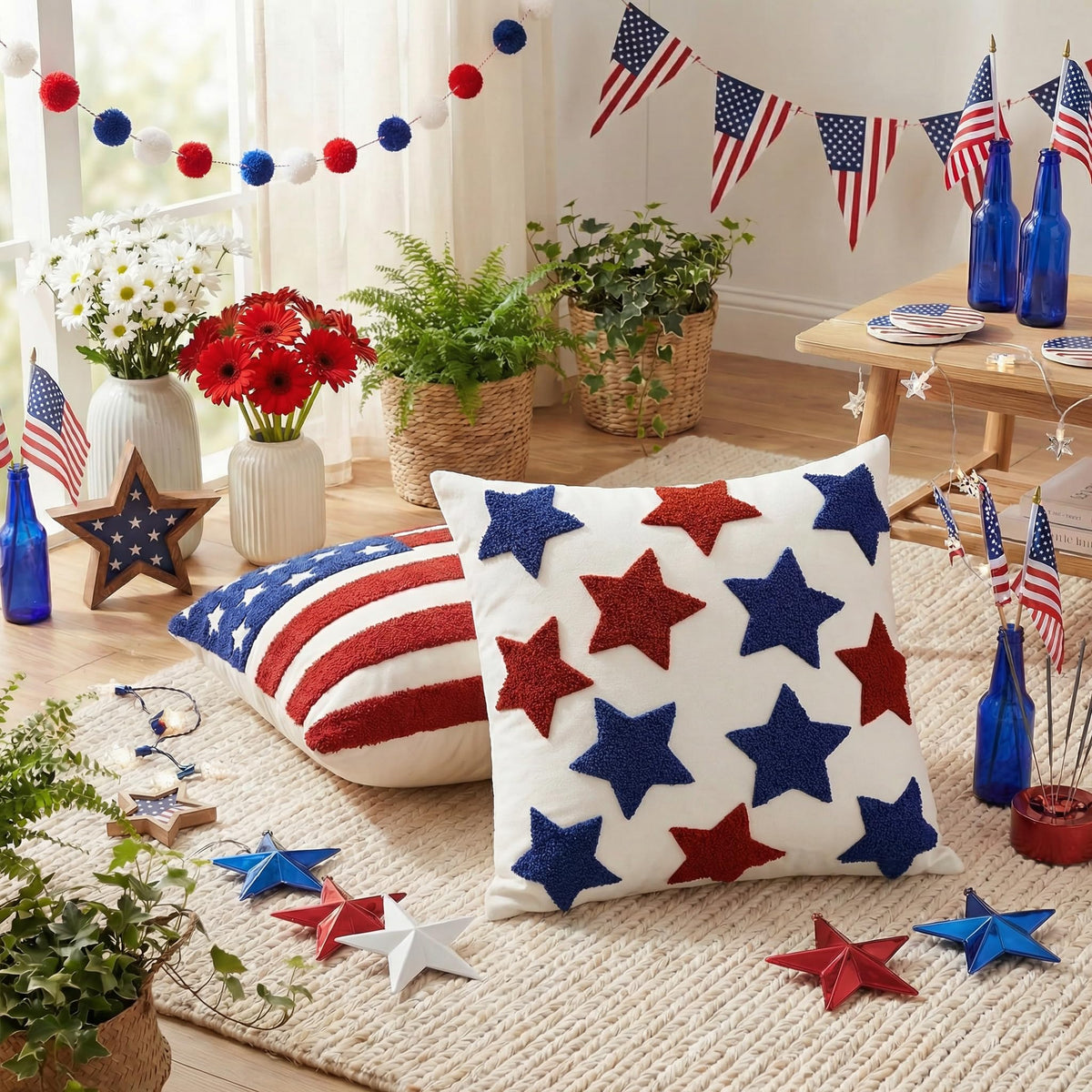 AVOIN colorlife machine washable polyester pillow cover easy care