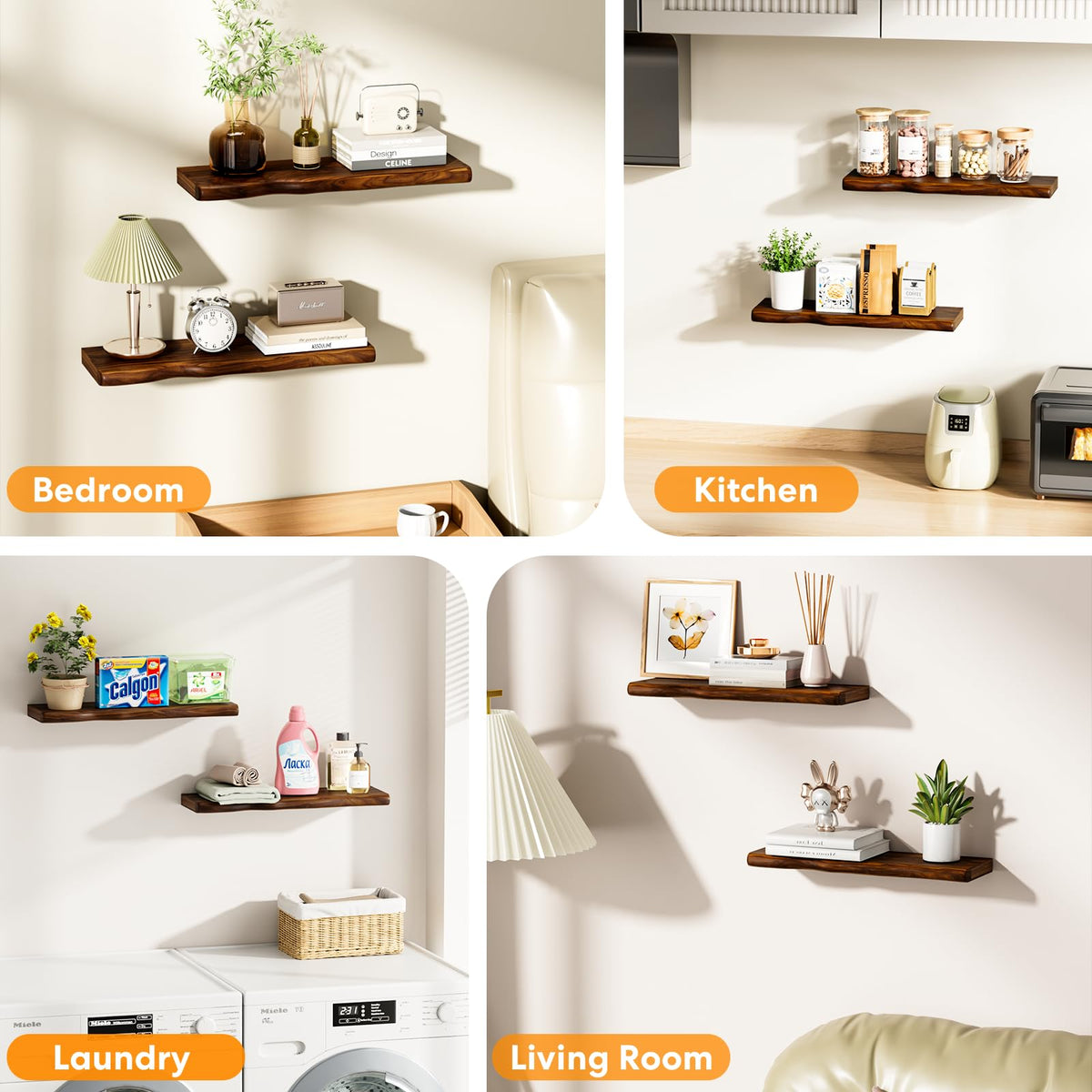 Avytronx eight-inch deep shelf profile maximizes storage with a slim look.