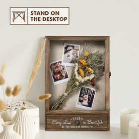 Aw Bridal brown-wooden-memory-box showcases rustic charm while safeguarding treasured mementos