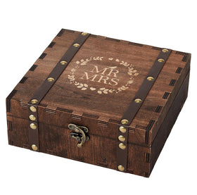 AW BRIDAL Mr & Mrs keepsake box lid engraving celebrates your journey.